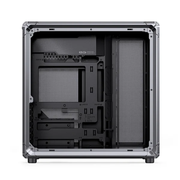 Gabinete Premium Jonsbo X400 - Back Connect - Modulo Ventilacao Placa Mãe - Metálico Cinza - Atx / M-Atx/ Itx