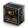 Gabinete Premium Jonsbo X400 - Back Connect - Modulo Ventilacao Placa Mãe - Metálico Cinza - Atx / M-Atx/ Itx