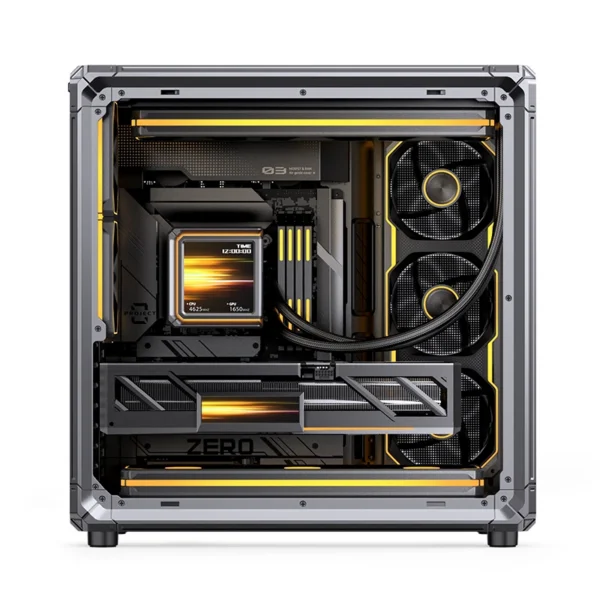 Gabinete Premium Jonsbo X400 - Back Connect - Modulo Ventilacao Placa Mãe - Metálico Cinza - Atx / M-Atx/ Itx