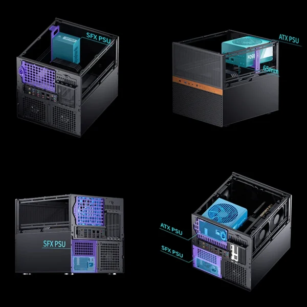 Gabinete Nas/Storage - Jonsbo N6 - Micro Atx/Itx 9 Baias - Usb-C - Preto