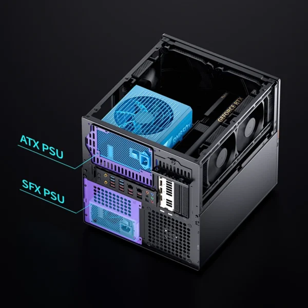 Gabinete Nas/Storage - Jonsbo N6 - Micro Atx/Itx 9 Baias - Usb-C - Preto