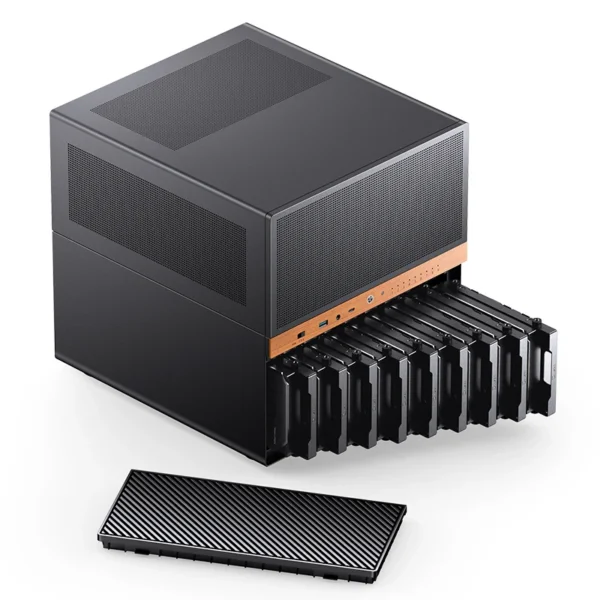 Gabinete Nas/Storage - Jonsbo N6 - Micro Atx/Itx 9 Baias - Usb-C - Preto