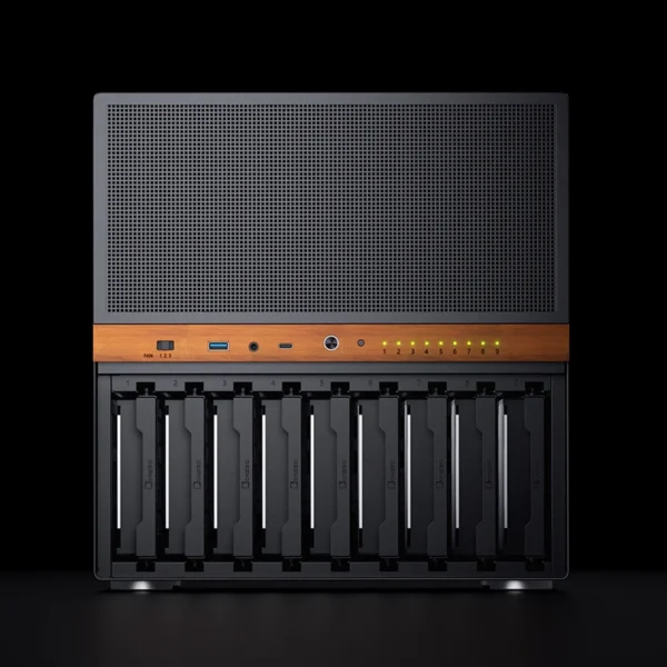 Gabinete Nas/Storage - Jonsbo N6 - Micro Atx/Itx 9 Baias - Usb-C - Preto