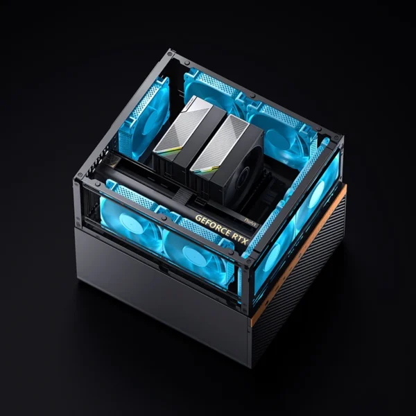 Gabinete Nas/Storage - Jonsbo N6 - Micro Atx/Itx 9 Baias - Usb-C - Preto