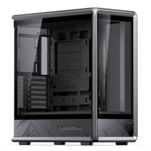 Gabinete Gamer Jonsbo D401 Mid Tower Preto - Visão Panorâmica 270°, Suporte Para Placas Back-Connect E Dual 360Mm - Preto