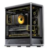Gabinete Gamer Jonsbo D401 Mid Tower Preto - Visão Panorâmica 270°, Suporte Para Placas Back-Connect E Dual 360Mm - Preto