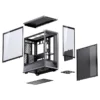 Gabinete Gamer Jonsbo D401 Mid Tower Preto - Visão Panorâmica 270°, Suporte Para Placas Back-Connect E Dual 360Mm - Preto