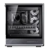 Gabinete Gamer Jonsbo D401 Mid Tower Preto - Visão Panorâmica 270°, Suporte Para Placas Back-Connect E Dual 360Mm - Preto