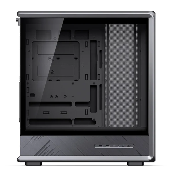 Gabinete Gamer Jonsbo D401 Mid Tower Preto - Visão Panorâmica 270°, Suporte Para Placas Back-Connect E Dual 360Mm - Preto