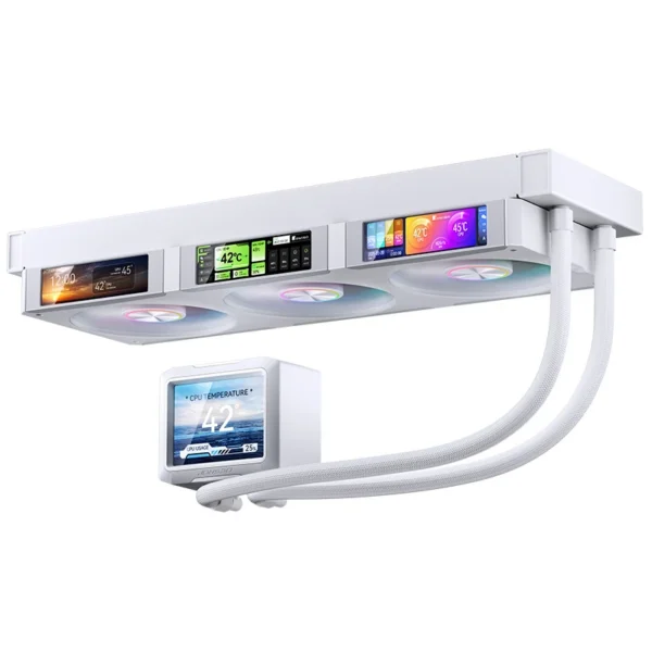 Water Cooler Jonsbo Tf3-360Scw Argb 360Mm Com 4 Telas Ips Branco