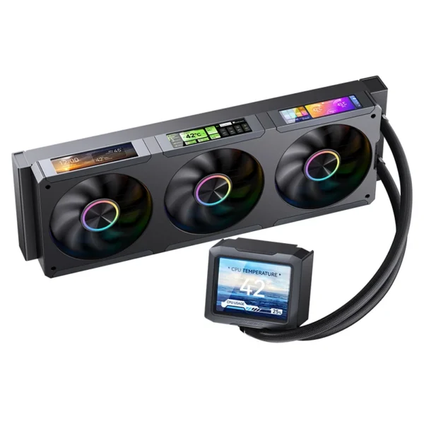 Water Cooler Jonsbo Tf3-360Scb Argb 360Mm Com 4 Telas Ips Preto