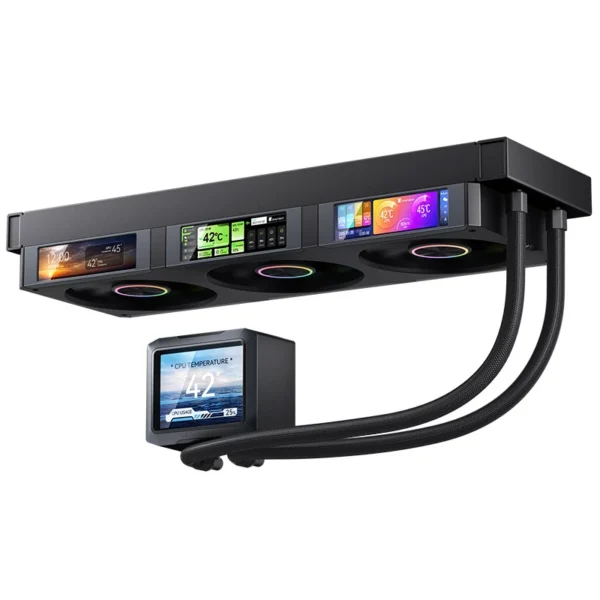 Water Cooler Jonsbo Tf3-360Scb Argb 360Mm Com 4 Telas Ips Preto