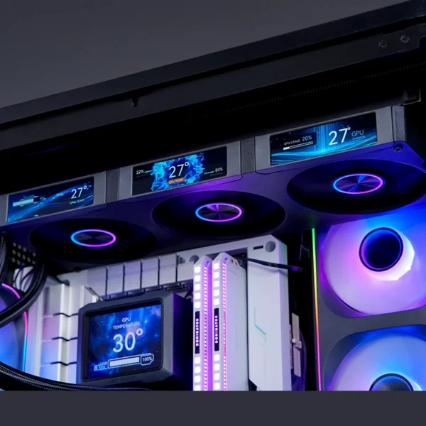 Water Cooler Jonsbo Tf3-360Scb Argb 360Mm Com 4 Telas Ips Preto