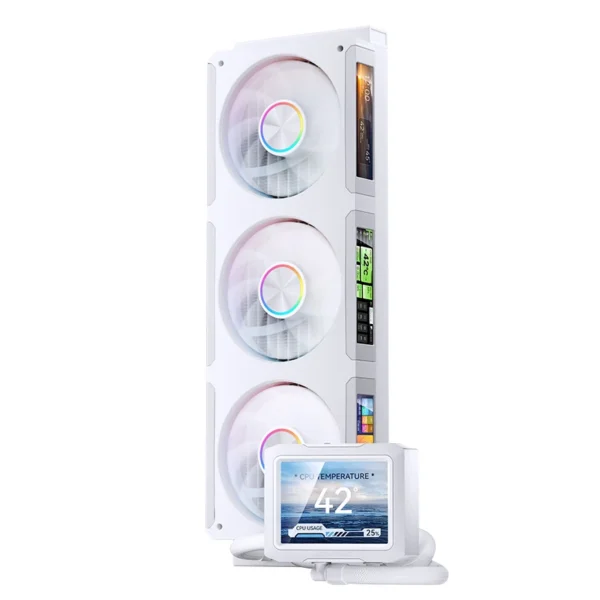 Water Cooler Jonsbo Tf3-360Scw Argb 360Mm Com 4 Telas Ips Branco