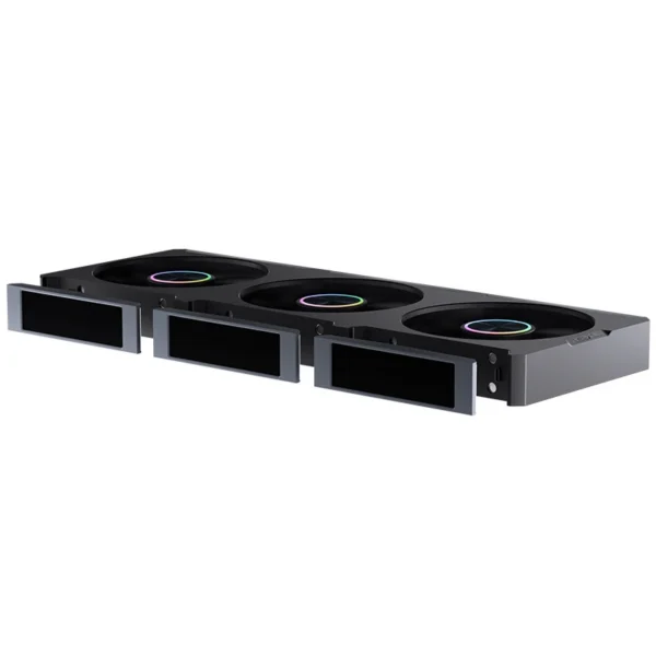 Fan 3 Em 1 Premium Jonsbo Zc-360B Argb 360 Mm Com 3 Telas Lcd Preto