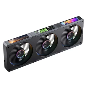 Fan 3 Em 1 Premium Jonsbo Zc-360B Argb 360 Mm Com 3 Telas Lcd Preto