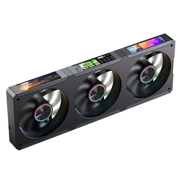 Fan 3 Em 1 Premium Jonsbo Zc-360B Argb 360 Mm Com 3 Telas Lcd Preto