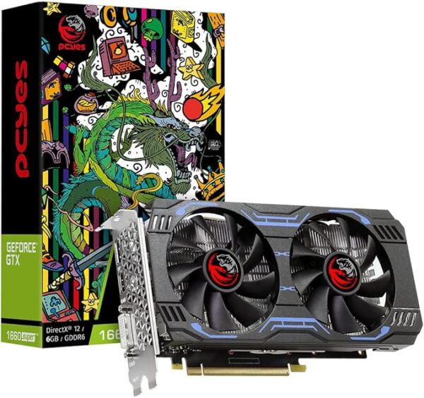 Placa De Vídeo Pcyes Geforce Gtx 1660 Super Graffiti Series 6Gb Gddr6 192-Bit Dual Fan