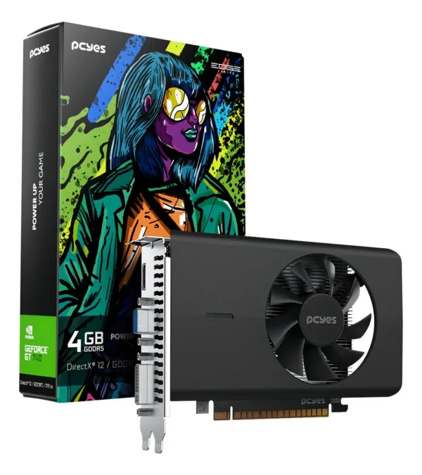 Placa De Vídeo Pcyes Geforce Gt 740 Projeto Edge 4Gb Gddr5 128-Bit Single Fan