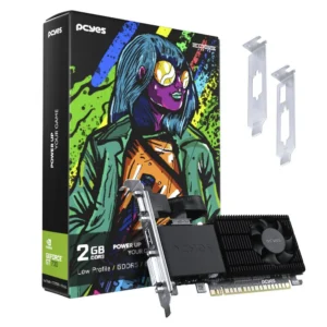 Placa De Vídeo Pcyes Geforce Gt 730 Projeto Edge 2Gb Ddr5 64-Bit Low Profile Single Fan
