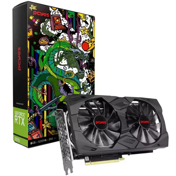 Placa De Vídeo Pcyes Geforce Rtx 3070 Gaming Pro Graffiti Series 8Gb Gddr6 256-Bit