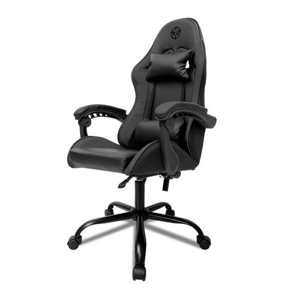 Cadeira Gamer Tgt Heron Preta Espuma Moldada Reclinável Tgt-Hr-Bl01