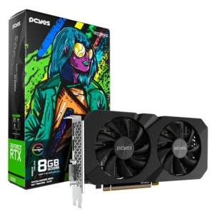 Placa De Vídeo Pcyes Geforce Rtx 3050 Projeto Edge 8Gb Gddr6 128-Bit Dual Fan Preta
