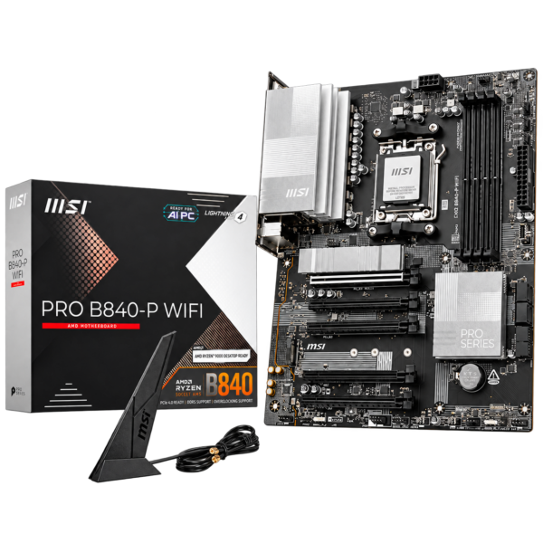 Placa Mãe Msi Pro B840-P Wifi Am5 Ddr5 Atx Wi-Fi 7