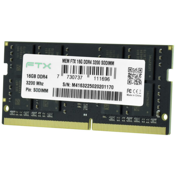 Memória Ram Para Notebook Ftx Ddr4 16Gb 3200Mhz Sodimm