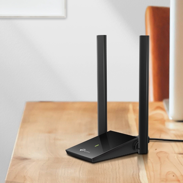 Adaptador Wi-Fi Usb Tp-Link Archer T4u Plus Ac1300 Dual Band 2 Antenas 5Dbi