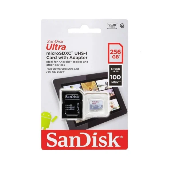 Cartão De Memória Micro Sd Sandisk Ultra 256Gb Classe 10 Uhs-I
