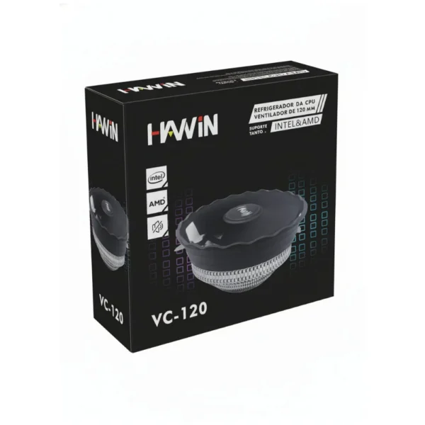 Cooler Para Processador Hawin Vc-120 120Mm Preto