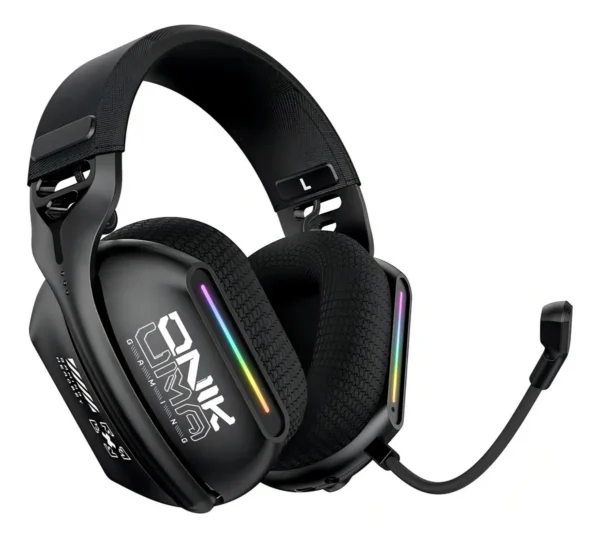 Headset Gamer Onikuma Gt808 Rgb Wireless Preto 2.4Ghz Bluetooth