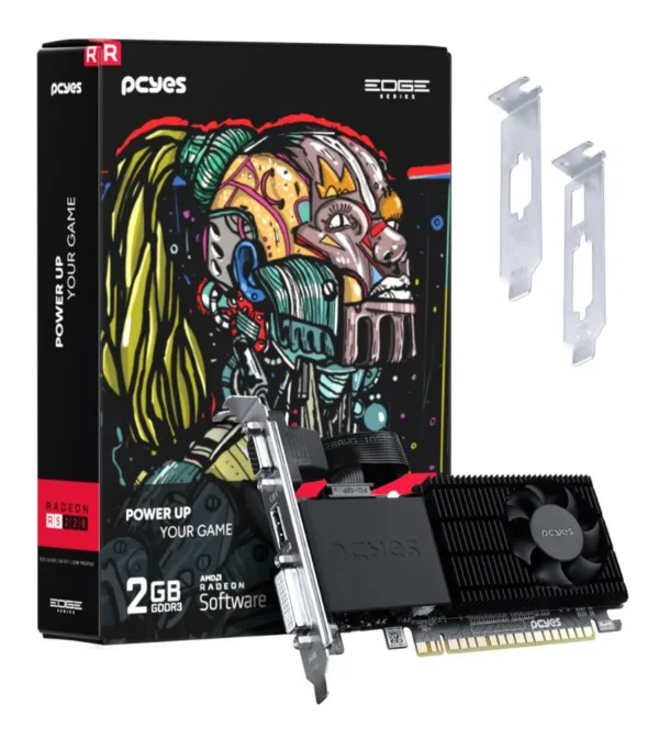 Placa De Vídeo Pcyes Radeon R5 220 Projeto Edge 2Gb Ddr3 64-Bit Low Profile