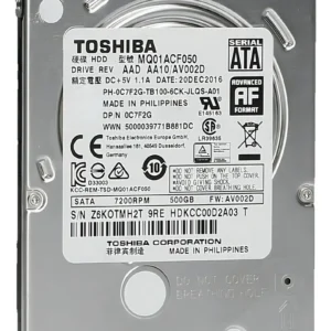 Hd Toshiba Mq01abf050 500Gb 2.5  Sata 3 Notebook