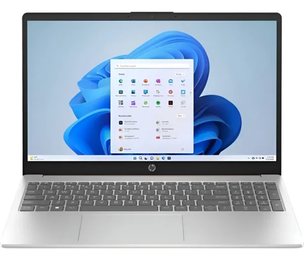 Notebook Hp 15-Fd0130wm Intel Core I3-N305 8Gb 256Gb Ssd 15.6” Touch Azul E Prata
