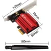 Adaptador Pcie Wi-Fi 5.0 Fenvi Ac1200 Dual Band Bluetooth 4.0