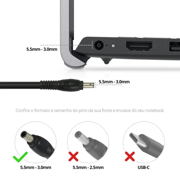 Fonte Carregador Notebook Samsung Best Battery Bb20-Sa19-C 90W 5.5 X 3.0Mm