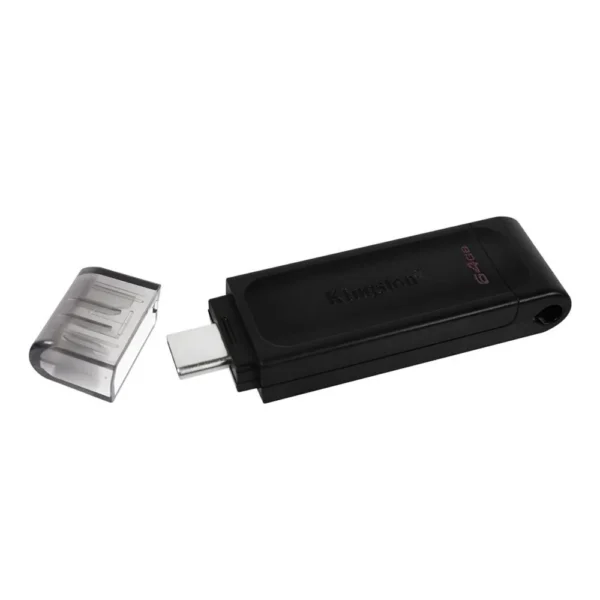 Pendrive Kingston Datatraveler 70 64Gb Usb-C 3.2 Gen1 Preto