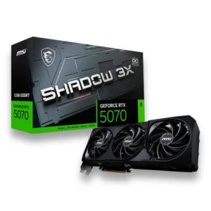 Placa De Vídeo Msi Geforce Rtx 5070 Shadow 3X Oc 12Gb Gddr7 192-Bit Preto
