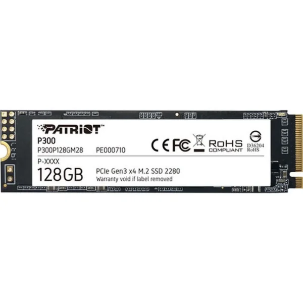 Ssd Patriot P300 128Gb M.2 Nvme Pcie 3.0
