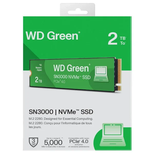 Ssd Western Digital Green Sn3000 2Tb M.2 Nvme Pcie 4.0 Wds200t4g0e