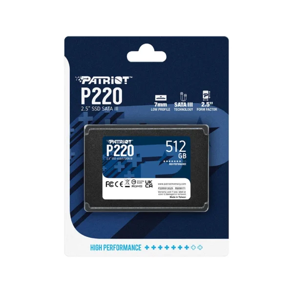 Ssd Patriot P220 512Gb 2.5 Sata 3