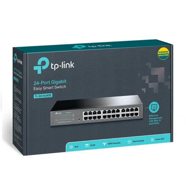 Switch Tp-Link Tl-Sg1024de 24 Portas Gigabit Easy Smart