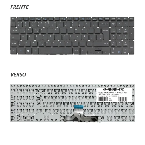 Teclado Samsung Expert X41 Np300e5k Kb-San300-E5k Abnt2 Preto