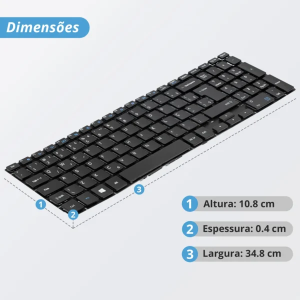 Teclado Samsung Expert X41 Np300e5k Kb-San300-E5k Abnt2 Preto
