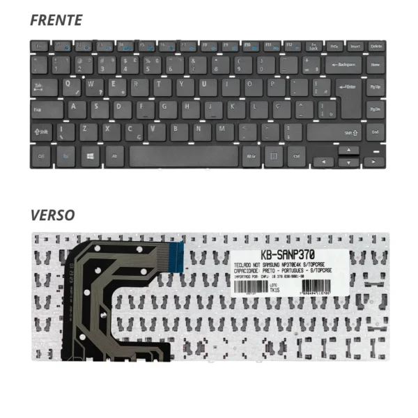 Teclado Samsung Np370e4k Kb-Sanp370 Abnt2 Preto