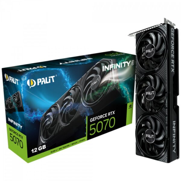 Placa De Vídeo Palit Geforce Rtx 5070 Infinity 3 12Gb Gddr7 192-Bit Preto