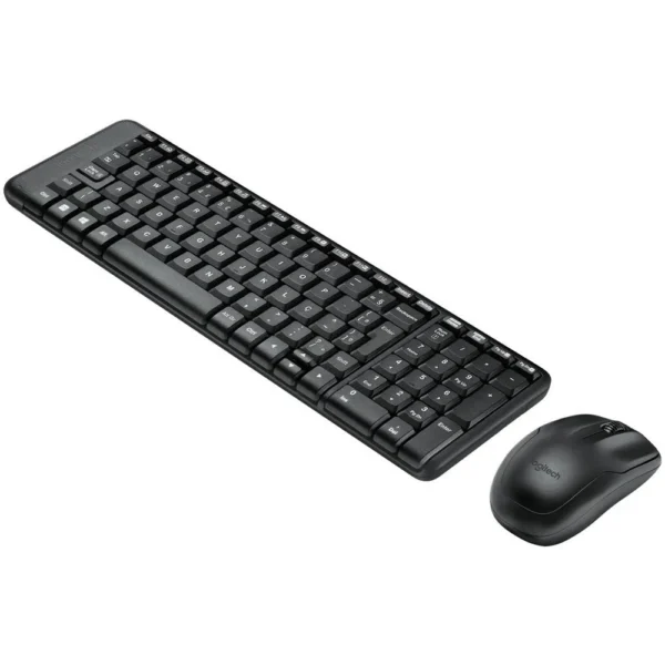 Kit Teclado E Mouse Logitech Mk220 Sem Fio Abnt2 Preto