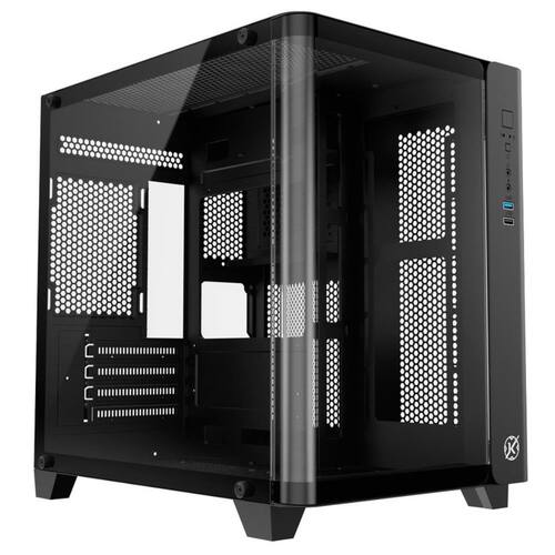 Gabinete Gamer Kalkan Midgard Curve Aquário Micro-Atx Vidro Curvo Sem Fan Preto